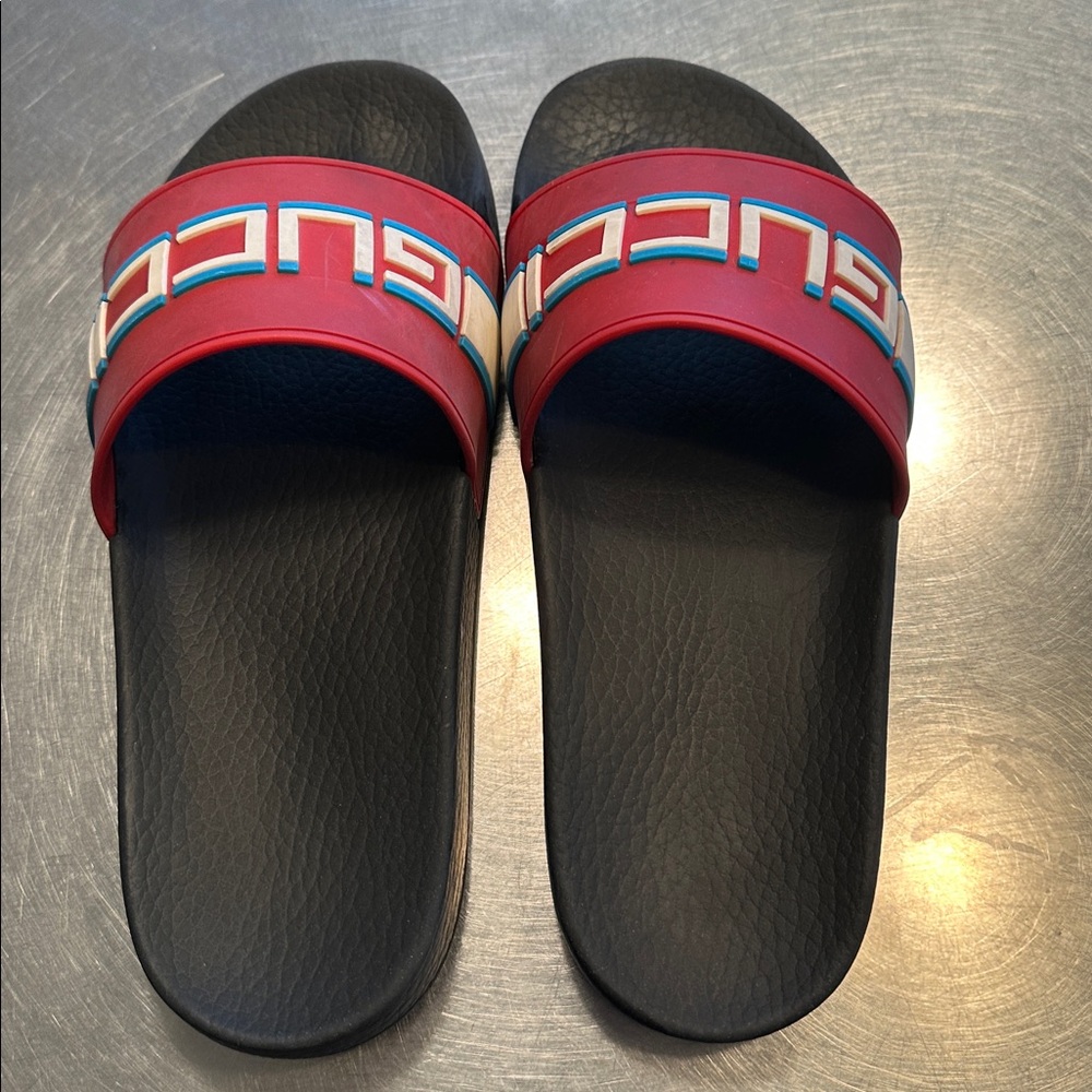 Gucci Red and Blue Men's Slides